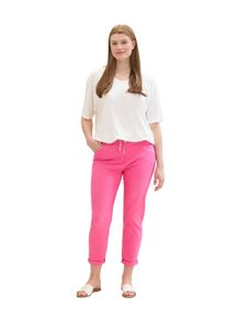 Tom Tailor Große Größen Schmale Hose in Ankle-Länge, mit Bindeband Gr. 46 pink für Damen