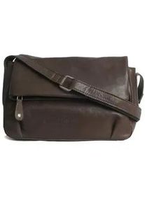 Umhängetasche MARGELISCH "Neffel 1" Gr. B/H/T: 26.0cm x 17.0cm x 8.0cm one size, braun (darkbrown) Damen Taschen aus LWG zertifiziertem Leder