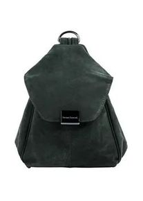 Cityrucksack Bruno Banani Gr. B/H/T: 25cm x 20cm x 9cm, grün Rucksäcke echt Leder