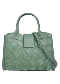 Henkeltasche Samantha Look Gr. B/H/T: 33cm x 20cm x 8cm onesize, grün Damen Taschen Handtasche echt Leder, Made in Italy