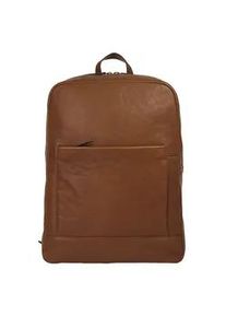 XZONE Cityrucksack X-ZONE Gr. B/H/T: 30cm x 45cm x 10cm, braun (cognac) Rucksäcke echt Leder