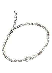 Armband mit Gravur Firetti "Schmuck Geschenk Silber 925 Namensarmband zur Namenskette" Armbänder Gr. Silber 925 (Sterlingsilber), silberfarben Damen