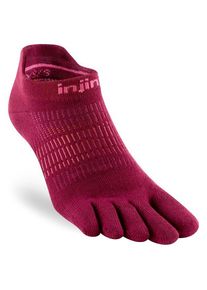 injinji Run Lightweight No-Show Laufsocken Damen Roadrunning (Gr M/L |rot)
