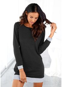 Vivance Dreams Nachthemd mehrfarbig Gr. 40/42 für Damen. Mit Rundhals. Bequem. Nachhaltig.