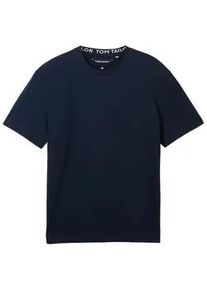 Tom Tailor Herren COOLMAX® Basic T-Shirt, blau, Uni, Gr. XXL