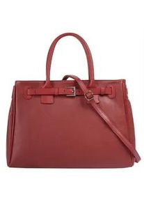 Henkeltasche CLUTY Gr. B/H/T: 40cm x 28cm x 10cm onesize, rot Damen Taschen echt Leder, Made in Italy