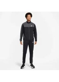 Trainingsanzug Nike SPORTSWEAR "Sport Essentials Men's Poly-Knit Track Suit" Gr. S, schwarz-weiß (schwarz, weiß) Herren Sportanzüge