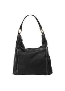 Shopper CLUTY Gr. B/H/T: 32cm x 30cm x 8cm onesize, schwarz Damen Taschen echt Leder, Made in Italy