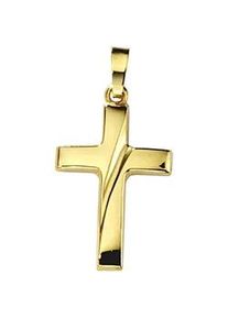 Kreuz-Anhänger Jobo "Anhänger Kreuz" Schmuckanhänger Gr. Gelbgold 333, goldfarben (gelbgold 333) Damen 333 Gold