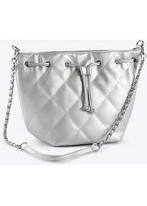 Handtasche Heine Gr. B/H/T: 24cm x 12cm x 15cm, silberfarben Damen Taschen