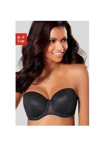 Schalen-BH Nuance Gr. 100, Cup F, schwarz Damen BHs mit Bügel aus Spitze abnehmbaren, transparenten Trägern, Dessous