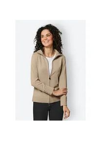 Strickjacke CREATION L PREMIUM Gr. 48, beige Damen Strickjacken