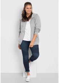 Große Größen Skinny Power-Stretch-Jeans im Biker-Look Gr. 104 blau von sheego für Damen