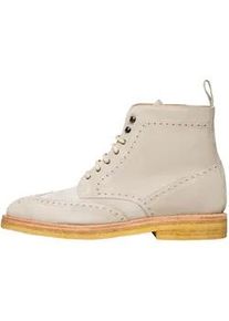 Schnürboots Henry Stevens "Winston FBDB Businessschuh" Gr. 43,5, beige Herren Schuhe Herrenstiefel Lederschuhe handgefertigt, Schnürstiefel