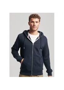 Kapuzensweatjacke Superdry "ESSENTIAL LOGO ZIP HOODIE" Gr. M, blau (eclipse navy) Herren Sweatjacken