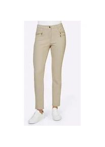 Stretch-Hose Heine Gr. 44, Normalgrößen, beige (sand) Damen Hosen