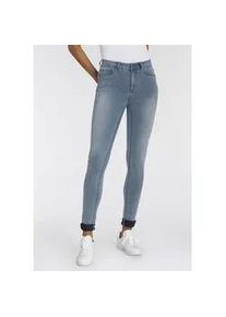 Skinny-fit-Jeans Arizona "Ultra Stretch" Gr. 42, N-Gr, blau (blau, used) Damen Jeans skinny-fit, betonte Taille, shaping-Effekt, high Waist