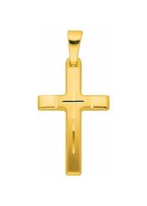 Ketten-Anhänger ADELIA ́S "333 Gold Kreuz Anhänger" Schmuckanhänger Gr. Damen, Gelbgold 333, goldfarben (gold) Damen Goldschmuck für & Herren