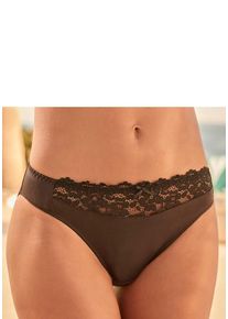 Vivance Slip schwarz Gr. 32/34 für Damen. Mit Spitze, Schleife. Körpernah