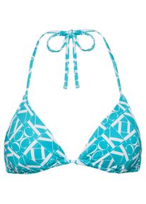 Calvin Klein Bikini Oberteil - blau - Gr. S - Polyester/Elastan