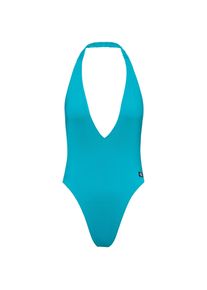 Calvin Klein Plunge Badeanzug Damen - blau - Gr. L - Polyester/Elastan