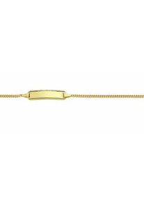 Goldarmband ADELIA ́S "Damen Goldschmuck 585 Gold Flach Panzer Armband 14 cm" Armbänder Gr. 14, Gelbgold 585, goldfarben (gold) Damen 585 Gold Goldschmuck für