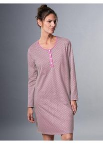 TRIGEMA Nachthemd TRIGEMA Nachthemd mit Knopfleiste (1-tlg), rosa