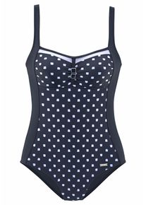 Lascana Große Größen Badeanzug Gr. 40C blau/weiß für Damen