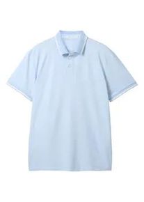 Tom Tailor Herren COOLMAX® Poloshirt, blau, Uni, Gr. XXL