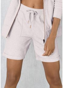 BENCH. LOUNGEWEAR Bermudas mehrfarbig Gr. 32/34 für Damen. Mit Logodruck, Logoschriftzug. Basic. Nachhaltig.