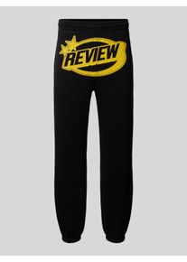 Review Regular Fit Sweatpants mit Label-Print