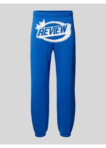 Review Regular Fit Sweatpants mit Label-Print