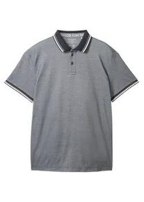 Tom Tailor Herren COOLMAX® Poloshirt, blau, Uni, Gr. XXL
