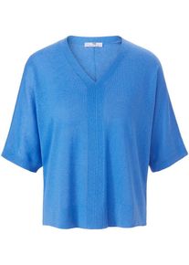 V-Pullover im Oversized-Style Peter Hahn blau