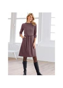Jerseykleid HEINE "Jersey-Kleid" Gr. 34, Normalgrößen, rosa (schwarz, altrosa, gemustert) Damen Kleider Freizeitkleider