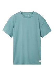 Tom Tailor Jungen Oversized T-Shirt mit Bio-Baumwolle, grün, Uni, Gr. 140