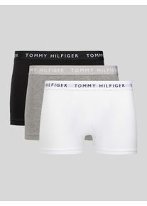 Tommy Hilfiger Trunks mit elastischem Logo-Bund im 3er-Pack