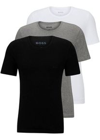 BOSS T-Shirt T-Shirt Rundhals (3er-Pack) mit dezentem BOSS Logo-Print, bunt|grau|schwarz