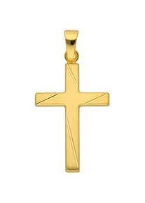 Ketten-Anhänger ADELIA ́S "333 Gold Kreuz Anhänger" Schmuckanhänger Gr. Gelbgold 333, goldfarben (gold) Damen Goldschmuck für & Herren