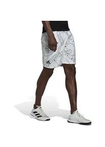 Herren Shorts Adidas Club Graphic Short White XXL - Weiß - XXL