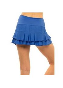 Damen Rock Lucky in Love Stich Down Tier Skirt Blue Marine S - Blau - S