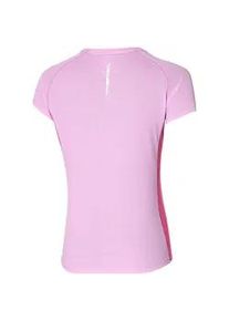 Damen T-Shirt Mizuno DryAeroFlow Tee Pink Lavender M - Rosa - M