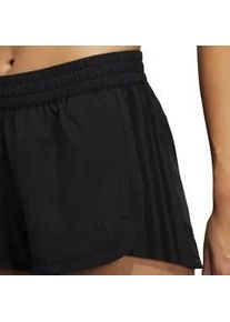 Damen Shorts Adidas Pacer 3-Stripes Woven Heather Shorts Black S - Schwarz - S