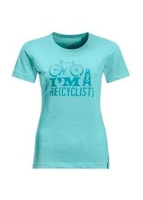 Damen T-Shirt Jack Wolfskin Ocean Trail T Peppermint XL - Blau - XL