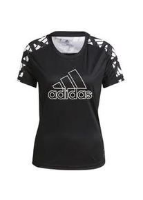 Damen T-Shirt Adidas Own The Run Celebration Black S - schwarz und weiß - S