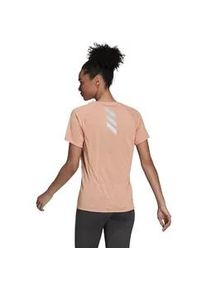 Damen T-Shirt Adidas Runner Tee Ambient Blush XS - Beige - XS