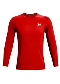 Herren T-Shirt Under Armour HeatGear HeatGear Armour Fitted LS Radiant Red M - Rot - M