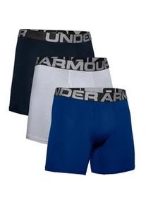 Herren Boxer Shorts Under Armour Charged Cotton 6in 3 Pack-BLU M - Blau - M