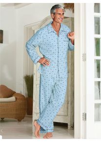 King´S Club KINGS CLUB Herren Schlafanzug, Gr. 44, blau, 100% Baumwolle, Homewear-Sets