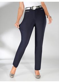 Stehmann Damen Stretch-Hose, blau, Gr. 20, unifarben, 72% Viskose, 25% Polyamid, 3% Elasthan, Hosen